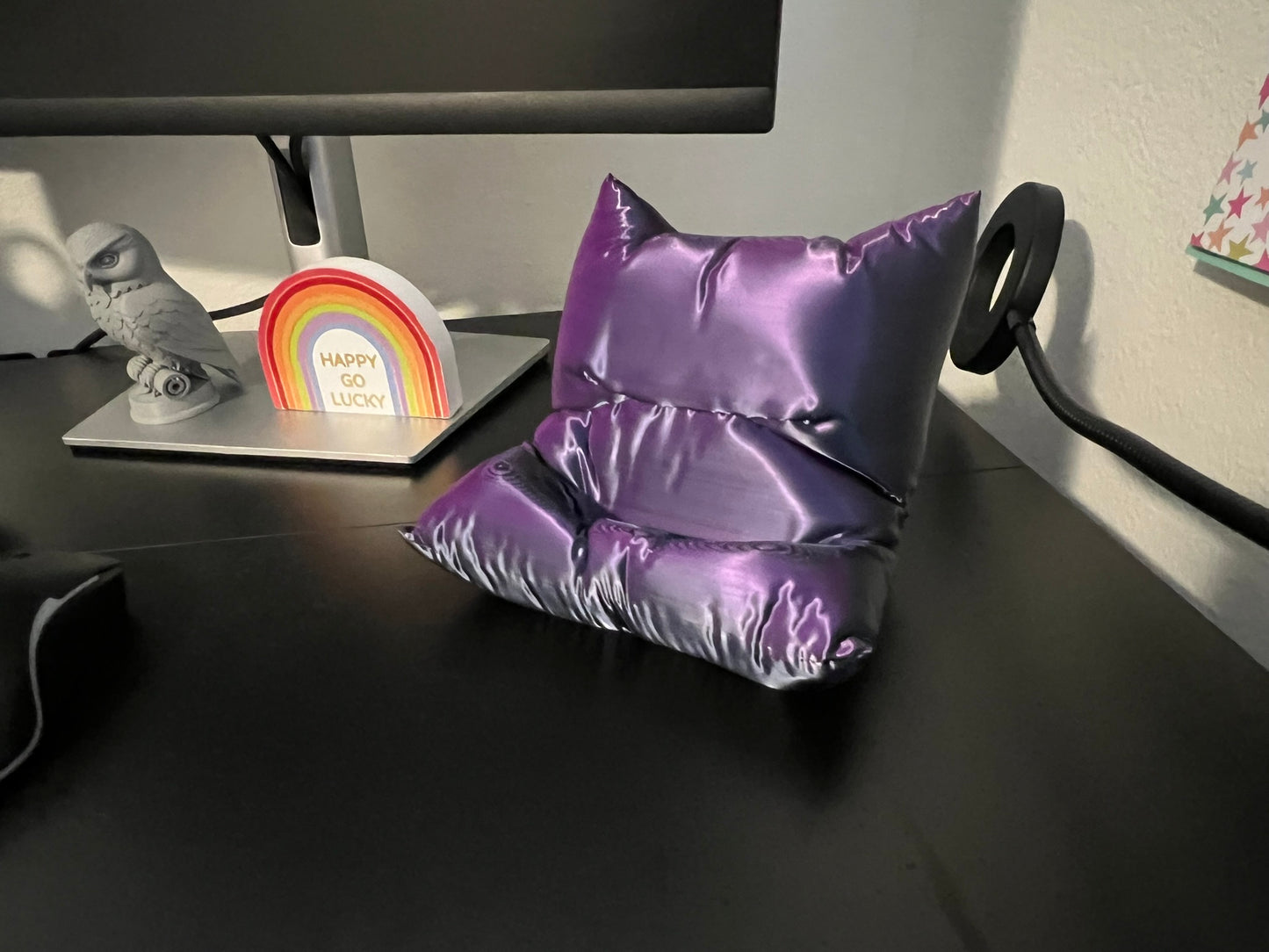 Pillow Phone Holder with Cable