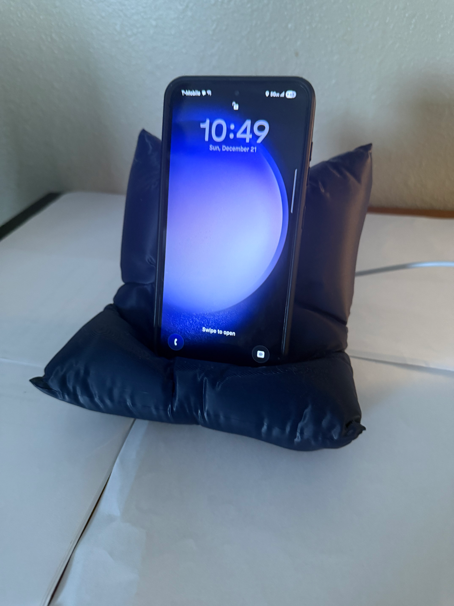Pillow Phone Holder with Cable